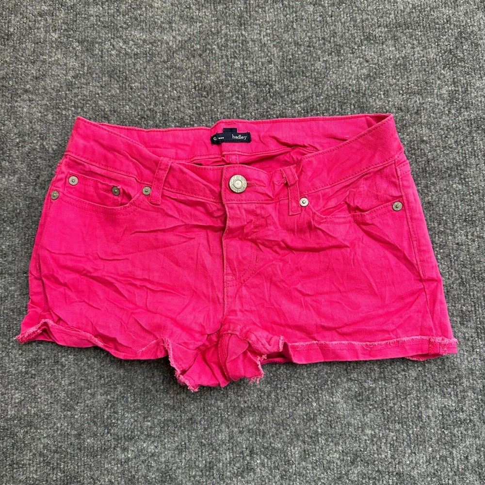 Gap Denim Shorts Womens Size 1 Pink Hadley Low Rise Cut Off Raw Hem Casual 31805